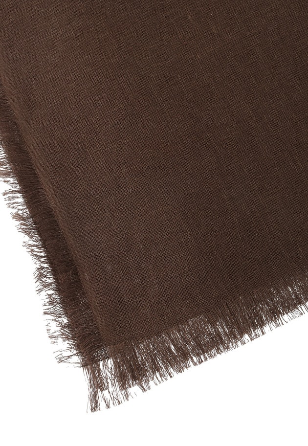 ＜THROW (スロー)＞“KOVICH”大判リネンストール 詳細画像 Brown 2