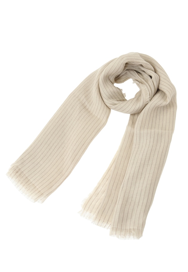 ＜THROW (スロー)＞“ELLIOT”リネンストライプストール 詳細画像 Beige 12