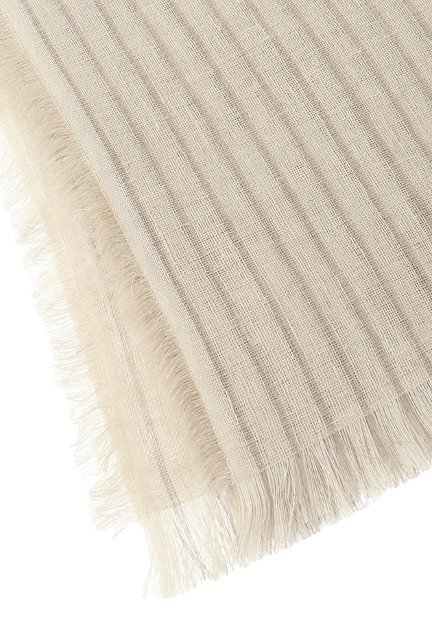 ＜THROW (スロー)＞“ELLIOT”リネンストライプストール 詳細画像 Beige 13