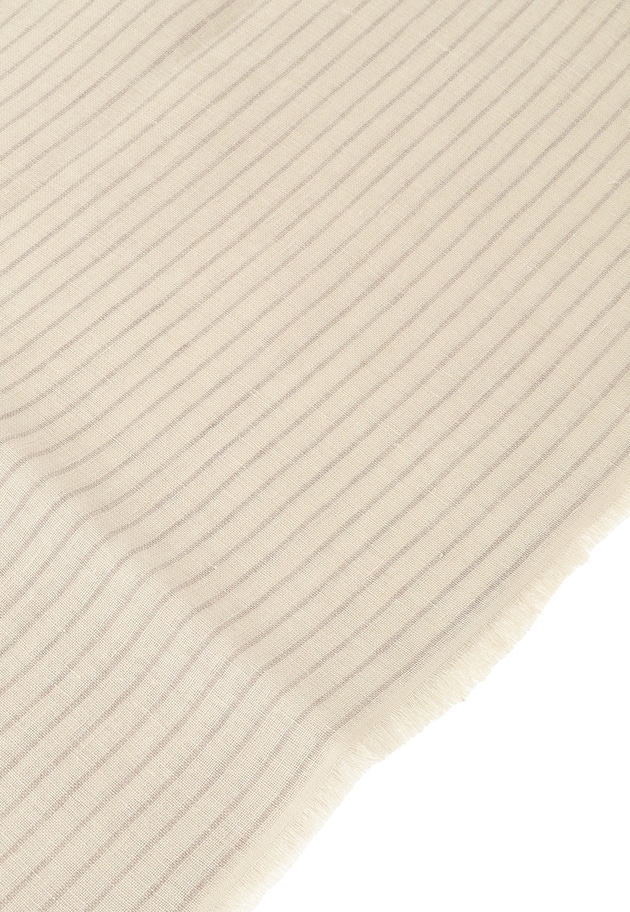 ＜THROW (スロー)＞“ELLIOT”リネンストライプストール 詳細画像 Beige 15