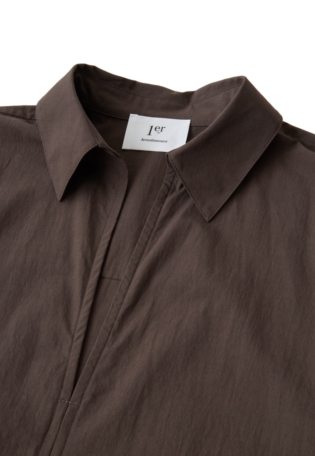 タイプライター開襟ワンピース 詳細画像 Brown 13