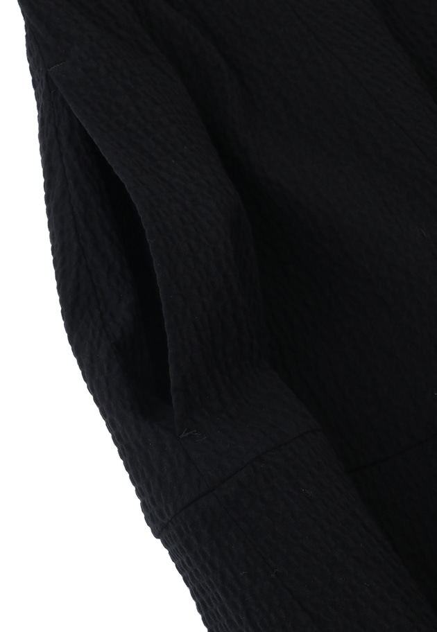 【予約】コットンサッカーフォルムワンピース 詳細画像 Black 17