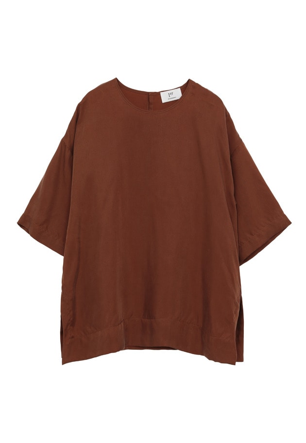 【リニューアル】キュプラフィブリルＴブラウス 詳細画像 Brown 8