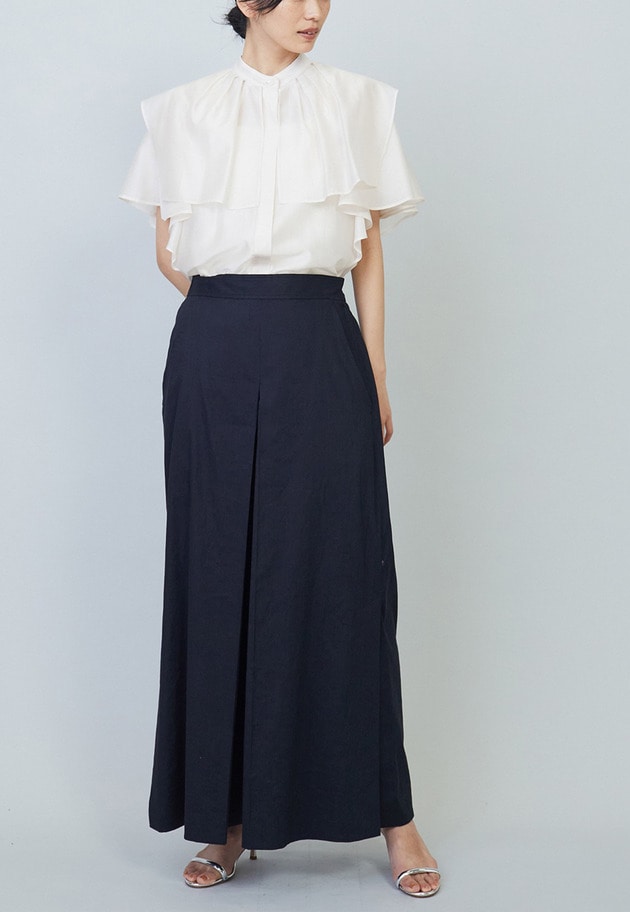 【WEB限定・追加予約】シアーテンセルラッフルブラウス 詳細画像 Offwhite 3