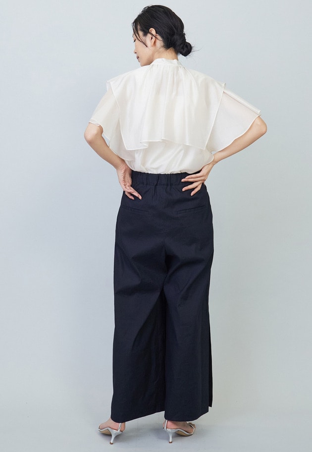 【WEB限定・追加予約】シアーテンセルラッフルブラウス 詳細画像 Offwhite 7