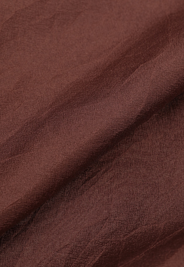 【WEB限定】ワッシャーサテンフリルスリーブブラウス 詳細画像 Brown 16