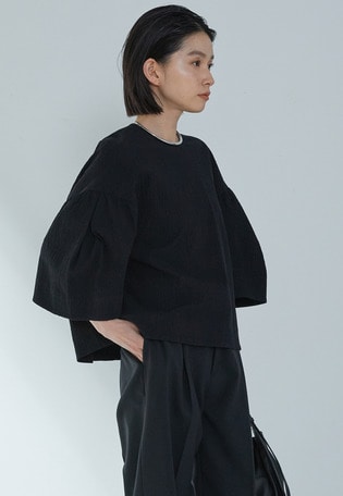 コットンサッカーランタンブラウス