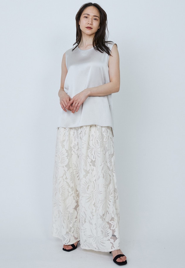 フラワーレースワイドパンツ 詳細画像 Offwhite 9