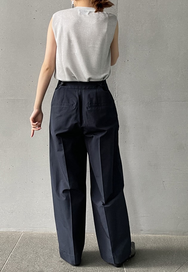 コットンナイロンタフタ2タックパンツ 詳細画像 Navy 6