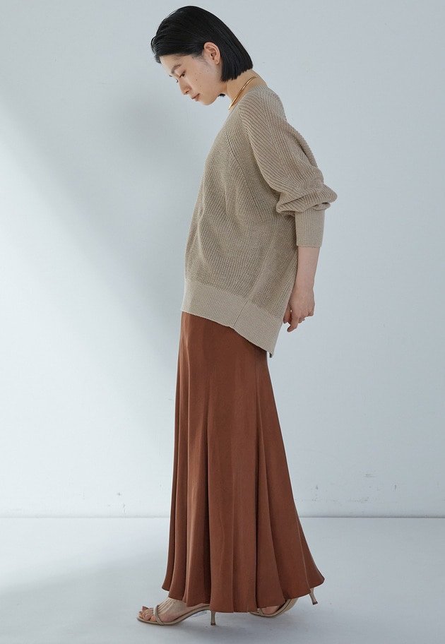 【リニューアル】キュプラフィブリルマーメイドスカート 詳細画像 Brown 7