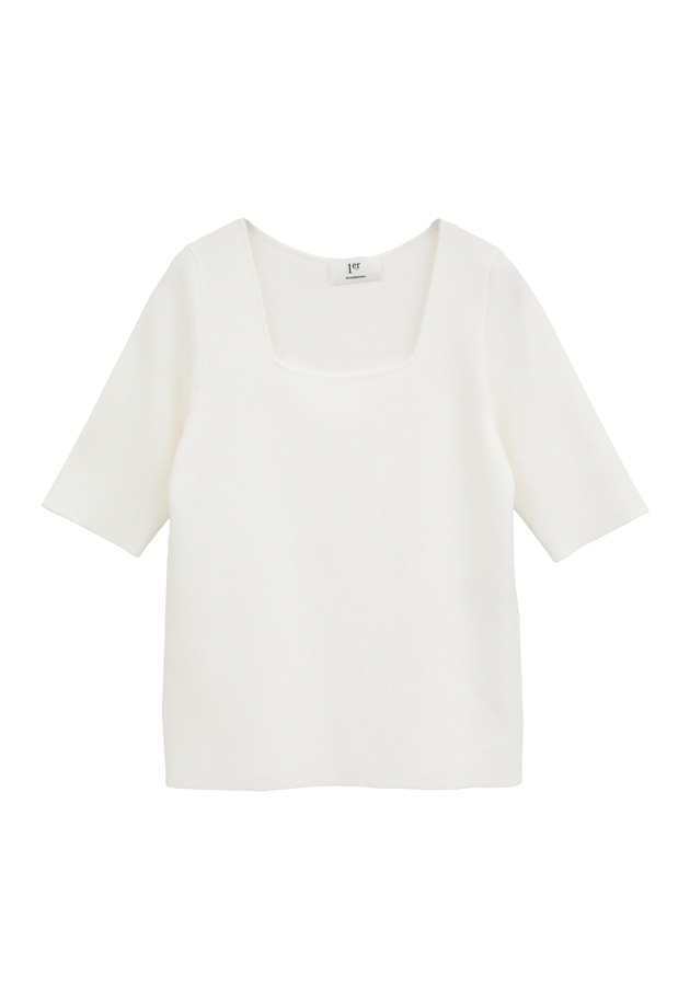 スムーススクエアネックプルオーバー 詳細画像 Offwhite 11