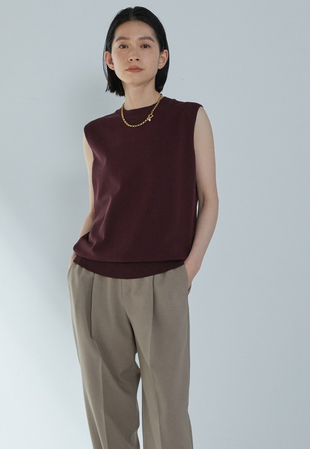 ボクシーニットタンク 詳細画像 Bordeaux 1