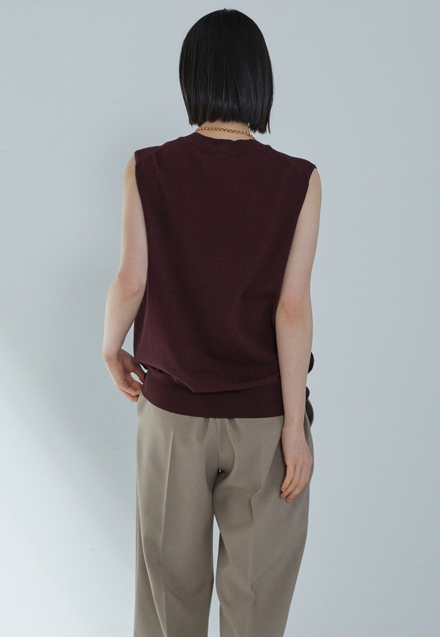 ボクシーニットタンク 詳細画像 Bordeaux 2