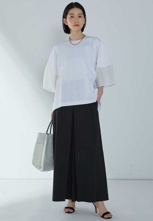 シアーコンビカットソー 詳細画像 Offwhite 3