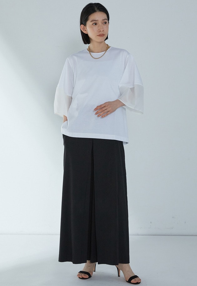 シアーコンビカットソー 詳細画像 Offwhite 4