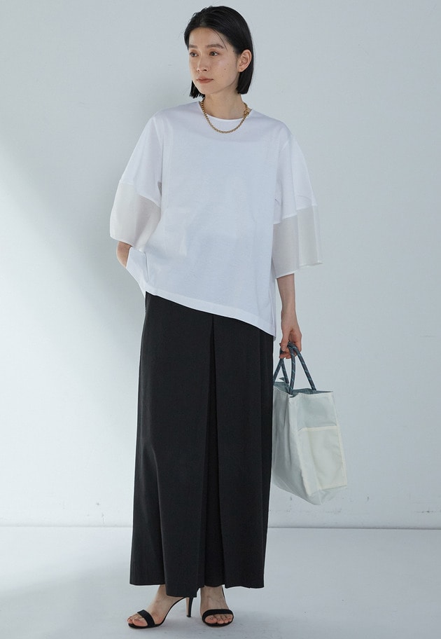 シアーコンビカットソー 詳細画像 Offwhite 5