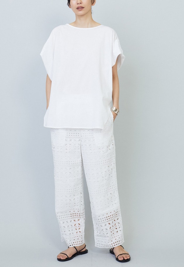 【リニューアル】プレミアム天竺ニュアンストップス 詳細画像 Offwhite 10