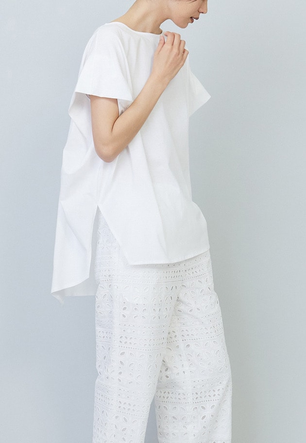 【リニューアル】プレミアム天竺ニュアンストップス 詳細画像 Offwhite 8