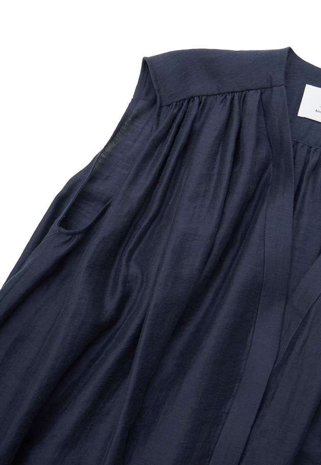 アセテートシアーリネンワンピース 詳細画像 Navy 14