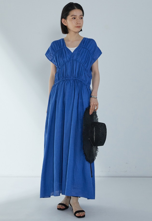 60リネンサマードレス 詳細画像 Blue 2