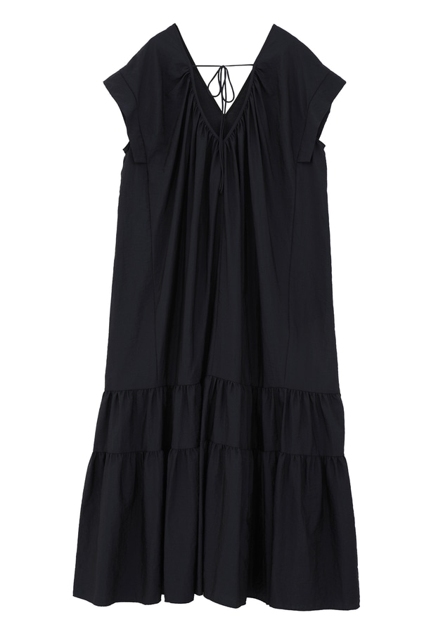 ナイロンクロスティアードワンピース 詳細画像 Black 12