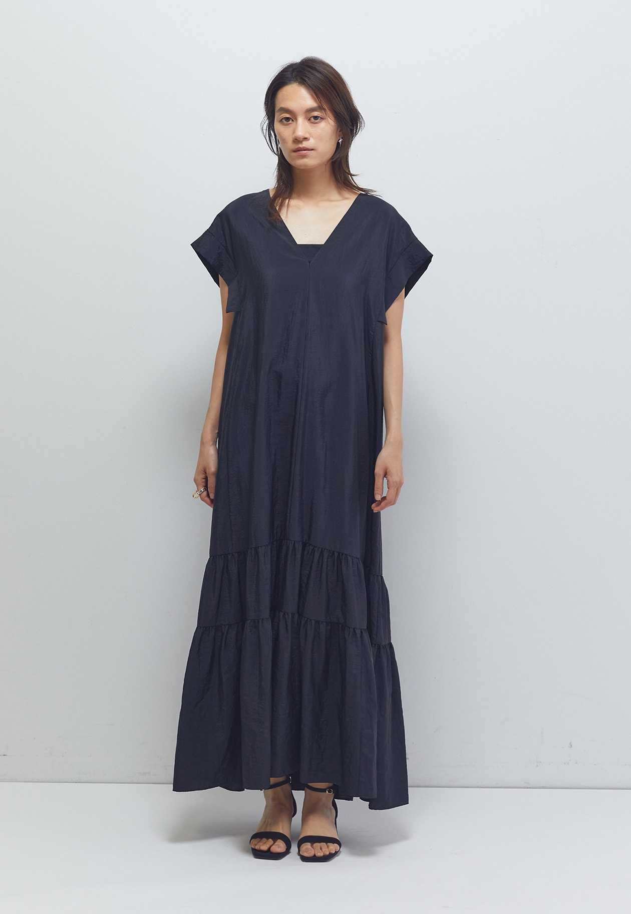 プルミエアロンディスモン ナイロンクロスケープカラーブラウス2025年秋 ナイロンクロスケープカラーブラウス（シャツ/ブラウス）｜1er