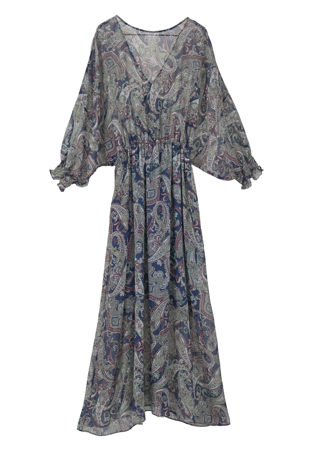 ペイズリープリントワンピース 詳細画像 Navy 11