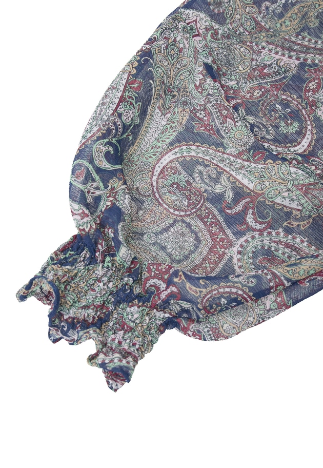 ペイズリープリントワンピース 詳細画像 Navy 14