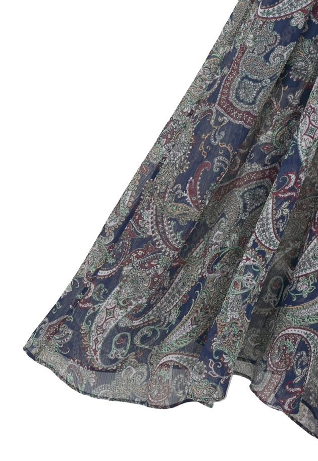 ペイズリープリントワンピース 詳細画像 Navy 15