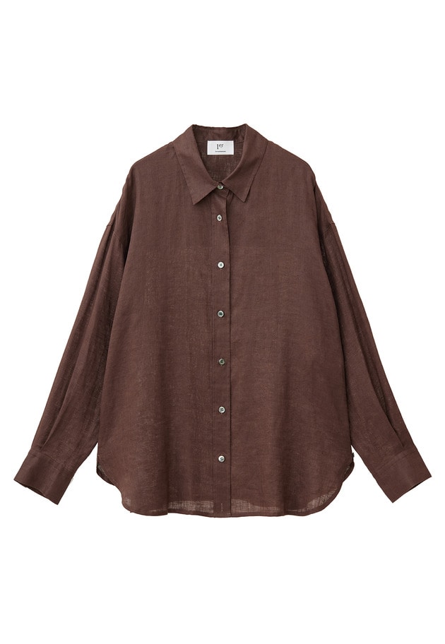 60リネンシャツ 詳細画像 Brown 8