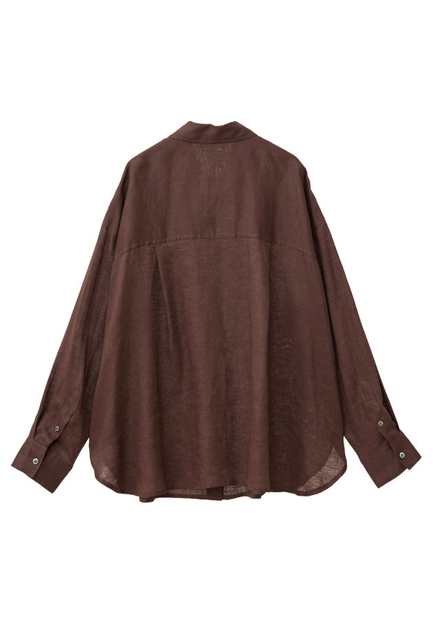 60リネンシャツ 詳細画像 Brown 9