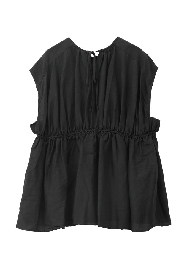 ギャザーネックブラウス 詳細画像 Black 8