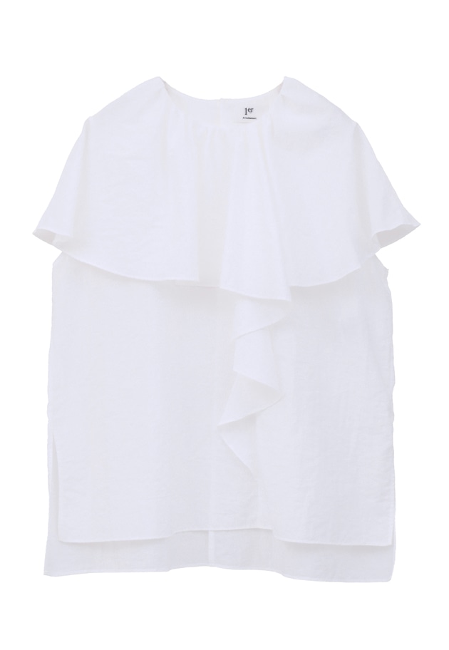 ナイロンクロスケープカラーブラウス 詳細画像 Offwhite 11