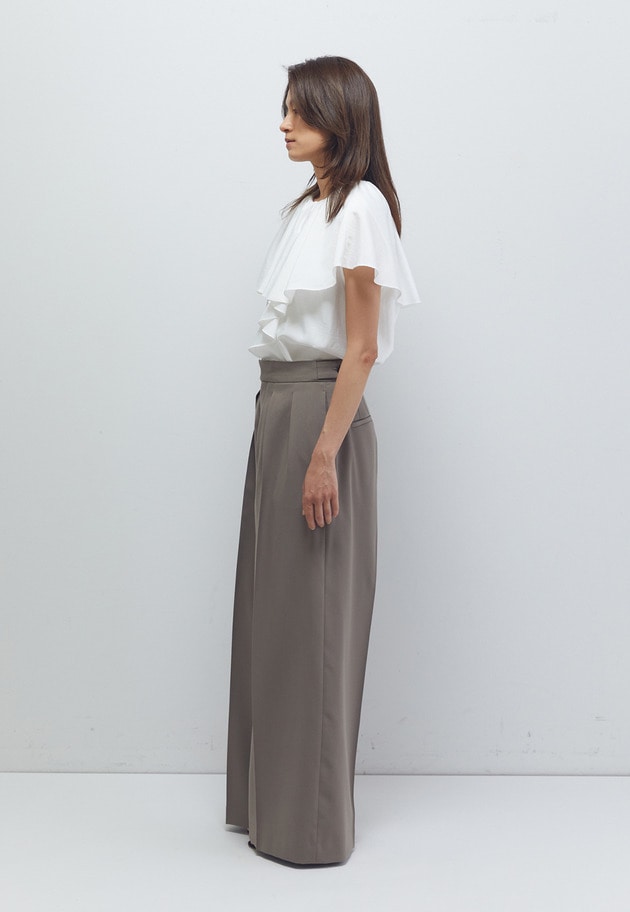 ナイロンクロスケープカラーブラウス 詳細画像 Offwhite 5