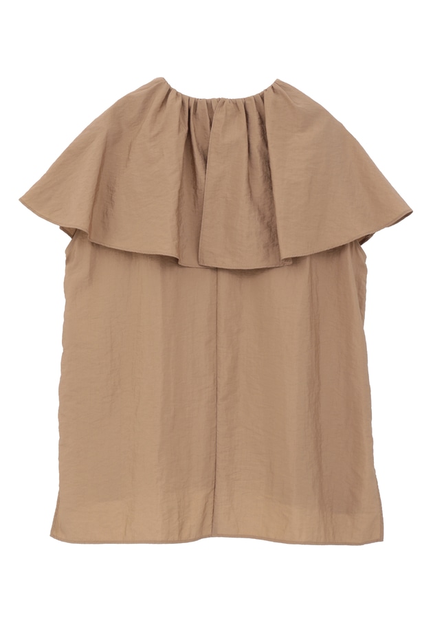 ナイロンクロスケープカラーブラウス 詳細画像 Camel 12