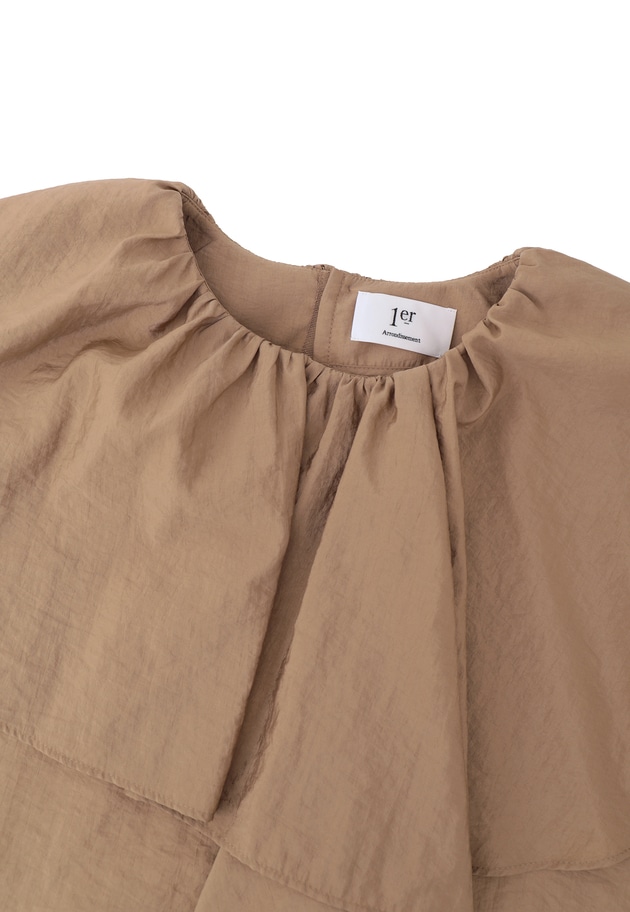 ナイロンクロスケープカラーブラウス 詳細画像 Camel 13