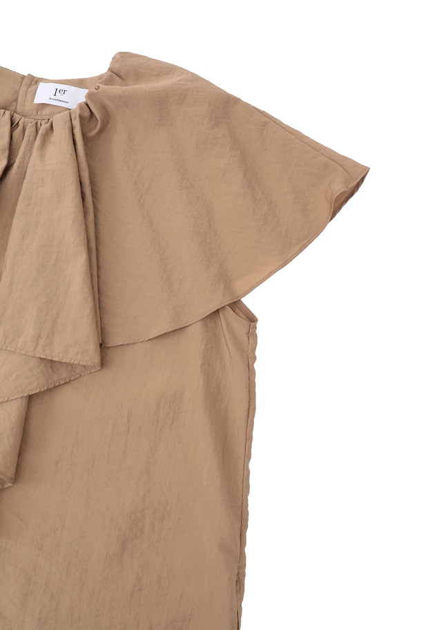 ナイロンクロスケープカラーブラウス 詳細画像 Camel 14