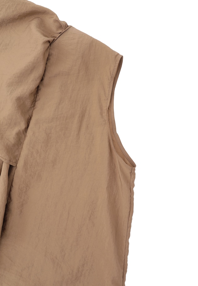 ナイロンクロスケープカラーブラウス 詳細画像 Camel 15