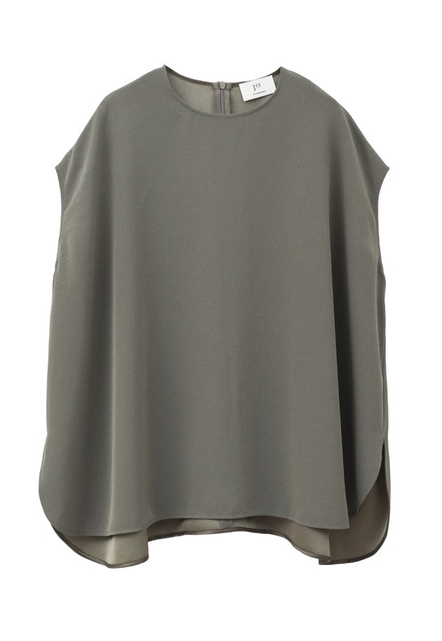 ジョーゼットフレンチスリーブブラウス 詳細画像 Khaki 6