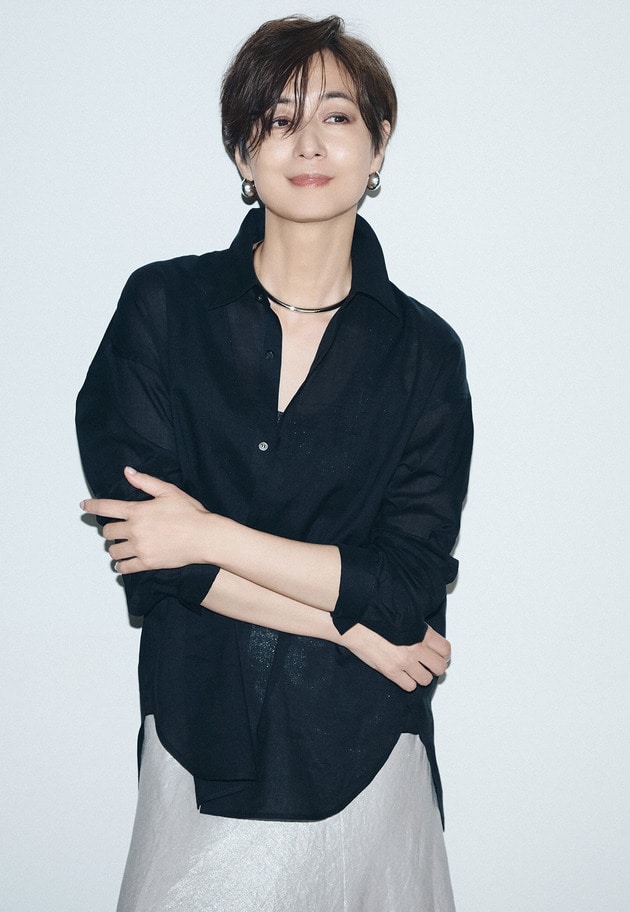 【富岡佳子×1er Arrondissement】ラミーコットンミニマルシャツ 詳細画像 Black 2