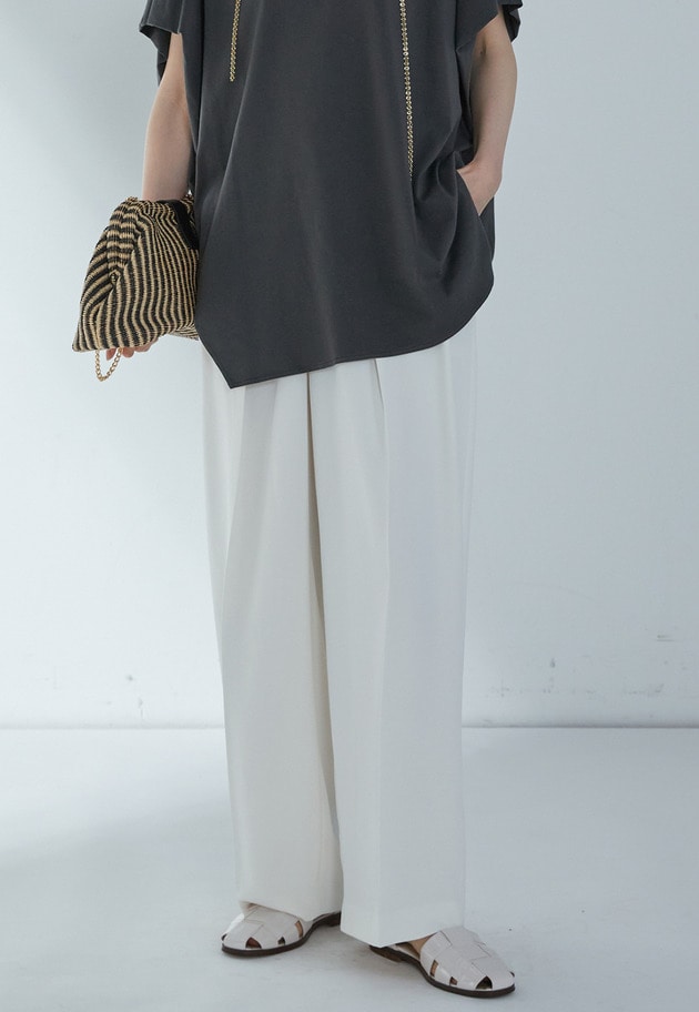 【予約】２タックツイルパンツ 詳細画像 Offwhite 1