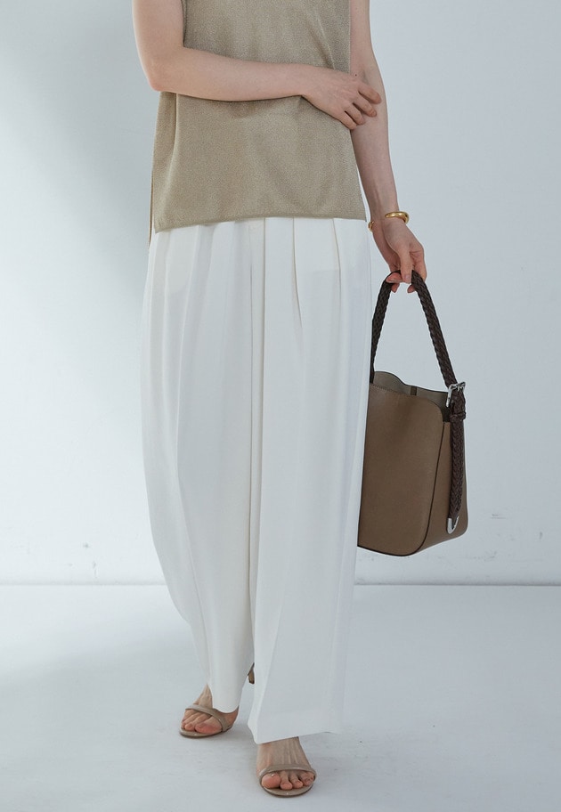 【予約】２タックツイルパンツ 詳細画像 Offwhite 5