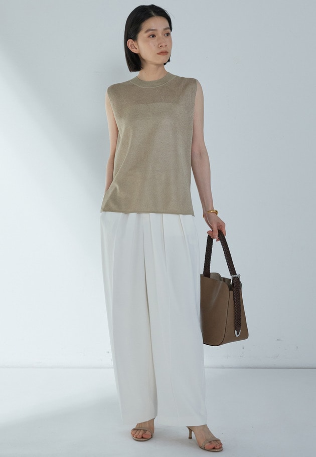 【予約】２タックツイルパンツ 詳細画像 Offwhite 8