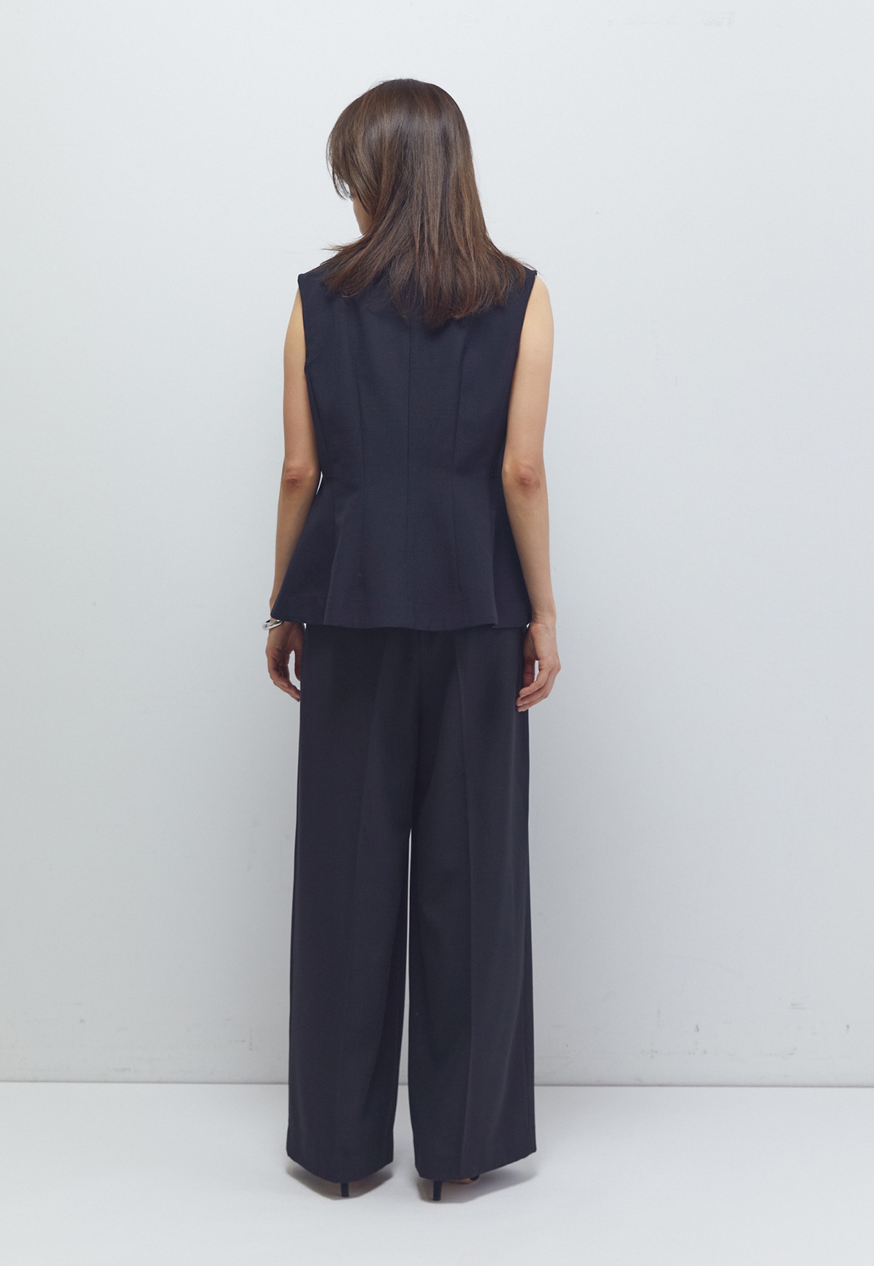 超高級★美品◎スティーブンアラン　ワイドトラウザーズ　ブラック　S STEVEN ALAN パンツ 「Steven Alan」タック トラウザーズ