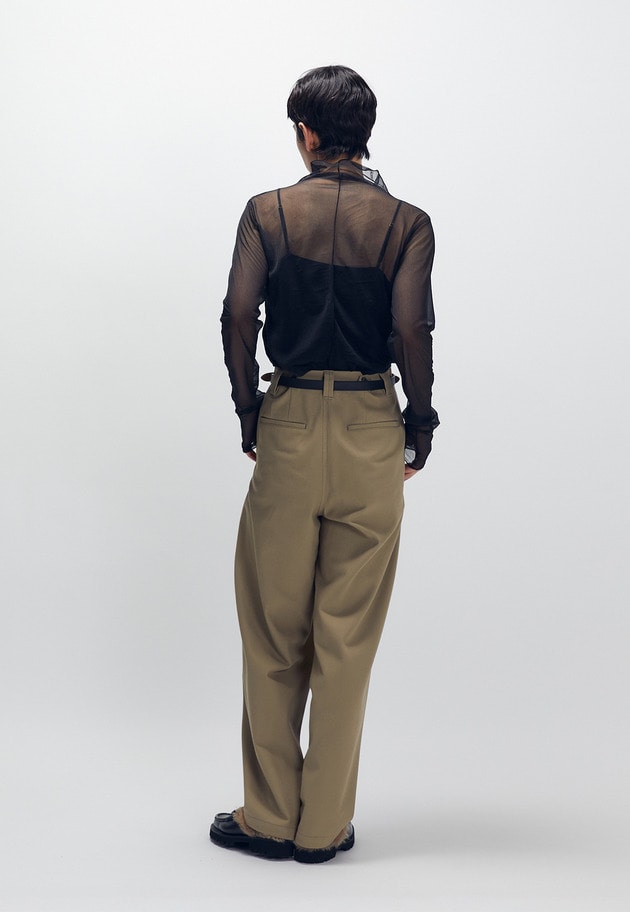 強撚コットンカーブパンツ 詳細画像 Khaki 3