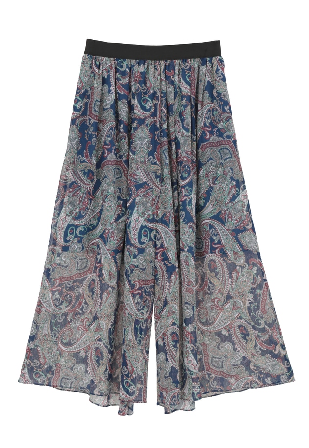 ペイズリープリントキュロットパンツ 詳細画像 Navy 11