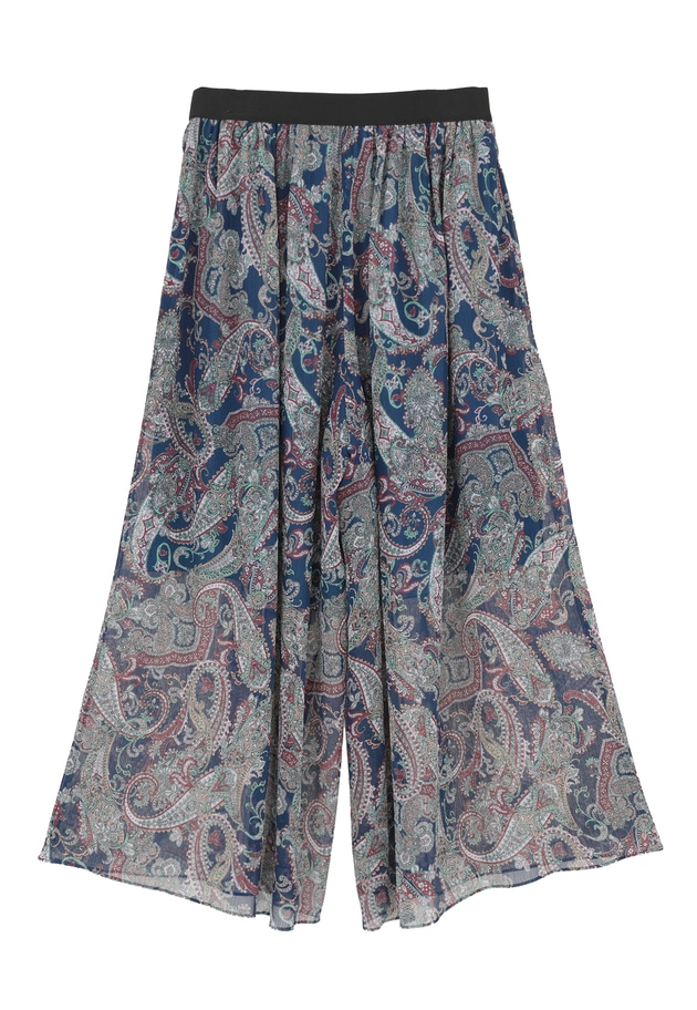 ペイズリープリントキュロットパンツ 詳細画像 Navy 12