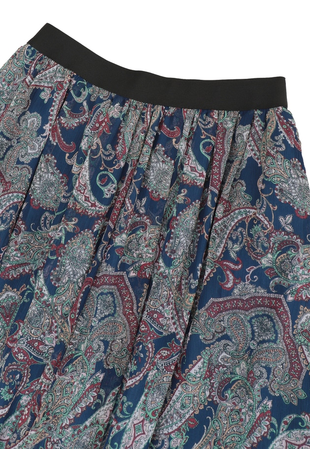 ペイズリープリントキュロットパンツ 詳細画像 Navy 13
