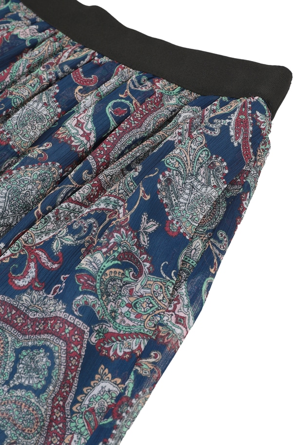 ペイズリープリントキュロットパンツ 詳細画像 Navy 14