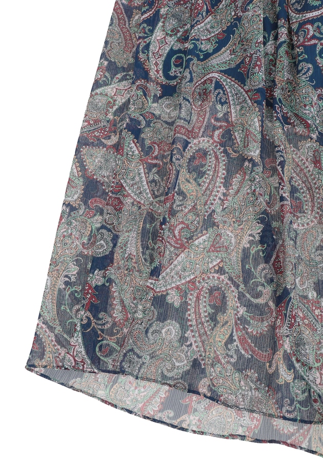 ペイズリープリントキュロットパンツ 詳細画像 Navy 15